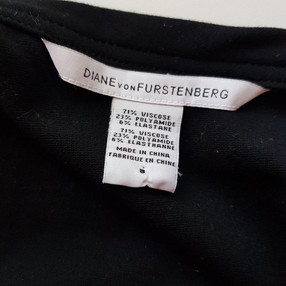 Diane von Furstenberg Black Cezanne Dress Sz 8 - Picture 6 of 6